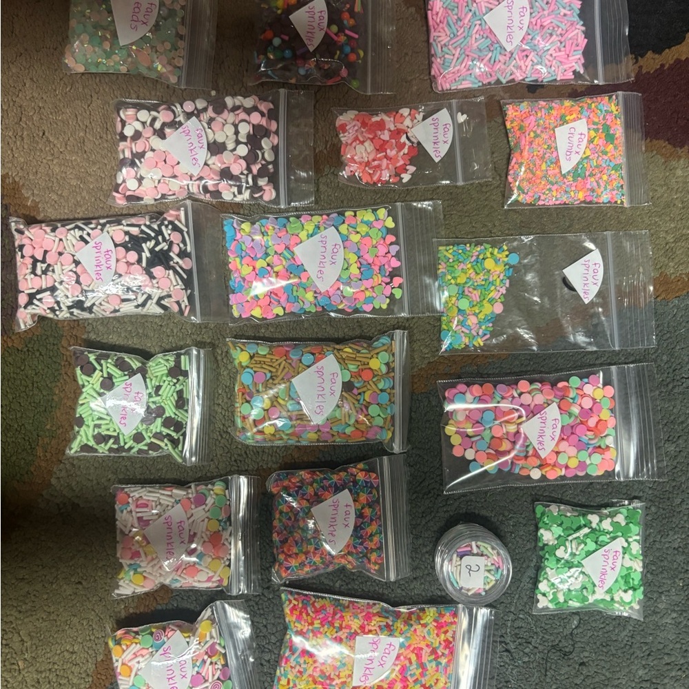Faux clay sprinkles